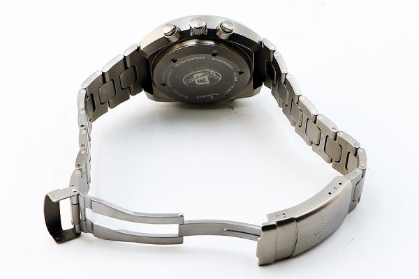 ジン　４２１ＴＩ　クロノグラフ　黒文字盤　ＧＳＧ９限定　チタンブレス