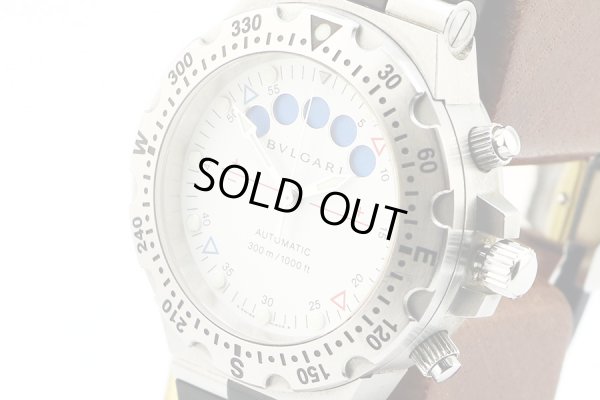 ブルガリ　ディアゴノプロ　スクーバレガッタ　ＳＤ４０Ｓ　ＲＥ　白文字盤　サイド拡大