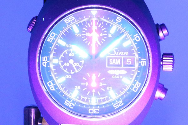 ジン　４２１ＴＩ　クロノグラフ　黒文字盤　ＧＳＧ９限定　ライト