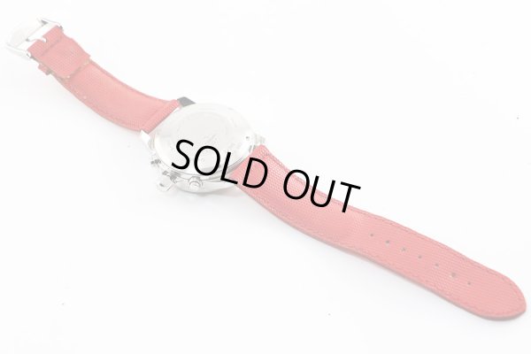 ジン　３０３　クロノグラフ　アウトバーン　黒文字盤　革ベルト状態　裏面