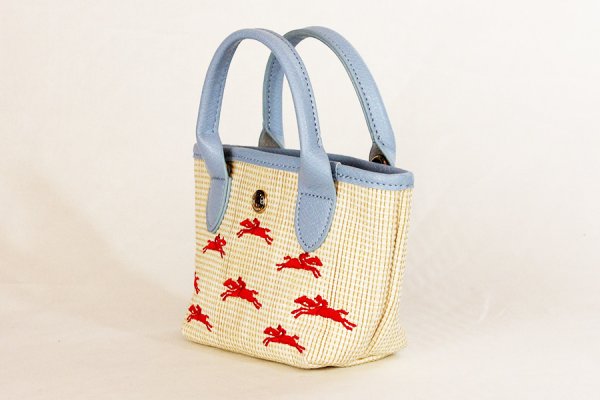 ロンシャン　ル パニエプリアージュXS トップハンドルバック ブルー　サイド