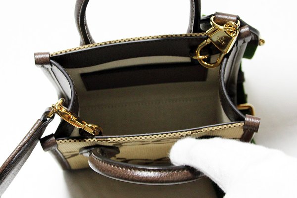 グッチ　ジャンボGG ミニトートバック 699406 498492 ベージュ／ブラウン　中身