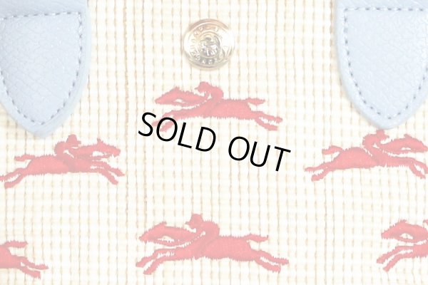 ロンシャン　ル パニエプリアージュXS トップハンドルバック ブルー　表面拡大