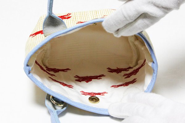 ロンシャン　ル パニエプリアージュXS トップハンドルバック ブルー　中身