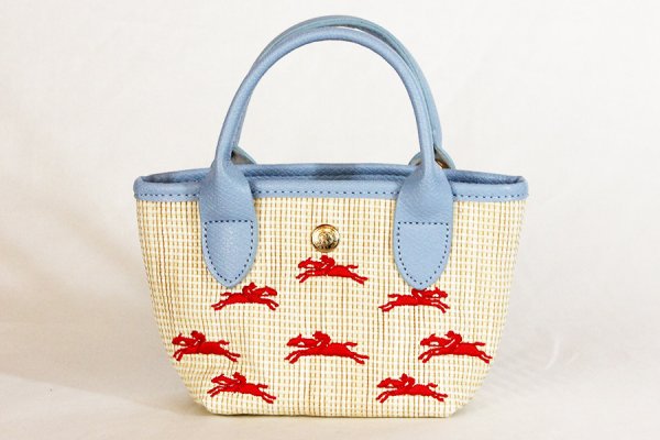 ロンシャン　ル パニエプリアージュXS トップハンドルバック ブルー　裏面