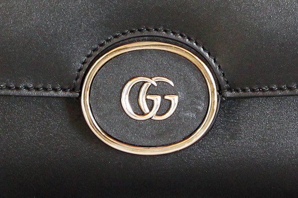 グッチ　プチGG ミニショルダーバック 739722 520981 ブラック　表面拡大