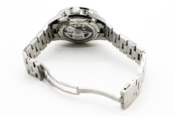 タグホイヤー　カレラ　クロノグラフ　ＣＶ２０１Ｐ　黒シェル文字盤　ブレス