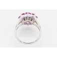 750WG サファイアダイアイリリング 2.25ct 0.49ct 5.00g　内側