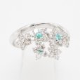 K18WG トルマリンダイアイリリング 0.07ct 1.00ct 5.20g