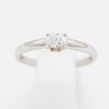 PT950/K18 ダイアイリリング 0.30ct 0.05ct 3.20g
