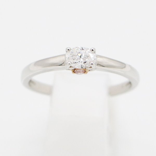PT950/K18 ダイアイリリング 0.30ct 0.05ct 3.20g