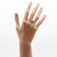PT950/K18 ダイアイリリング 0.30ct 0.05ct 3.20g　装着イメージ