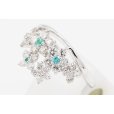 K18WG トルマリンダイアイリリング 0.07ct 1.00ct 5.20g　サイド
