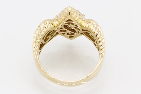 K18 ダイアイリリング 0.51ct 9.30g　内側