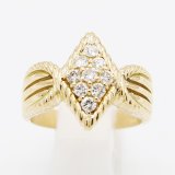 K18 ダイアイリリング 0.51ct 9.30g