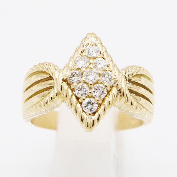 K18 ダイアイリリング 0.51ct 9.30g