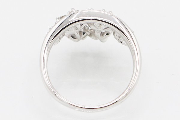 K18WG トルマリンダイアイリリング 0.07ct 1.00ct 5.20g　内側