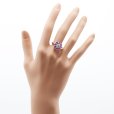 750WG サファイアダイアイリリング 2.25ct 0.49ct 5.00g　装着イメージ