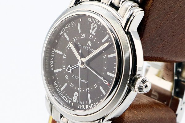 モーリス・ラクロア　ファイブハンズ　ＭＰ６３２８　黒文字盤　サイド拡大