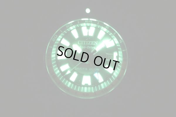 シチズン　プロマスター　ダイバー２００ＧＭＴ　ＢＪ７１２８－５９Ｅ　黒文字盤　ライト暗闇