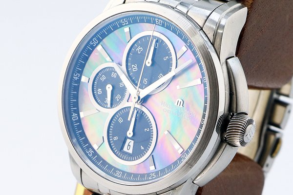 モーリス・ラクロア　ポントス　クロノグラフ　ＰＴ６１８８　黒シェル文字盤　サイド拡大