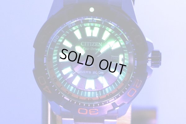 シチズン　プロマスター　ダイバー２００ＧＭＴ　ＢＪ７１２８－５９Ｅ　黒文字盤　ライト