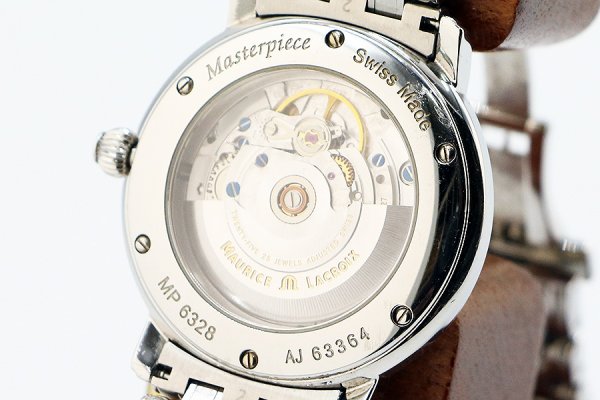 モーリス・ラクロア　ファイブハンズ　ＭＰ６３２８　黒文字盤　裏面拡大