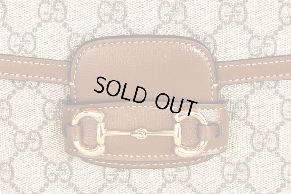 グッチ　ホースビット1955 ミニショルダーバック 658574 403075 ベージュ　表面拡大