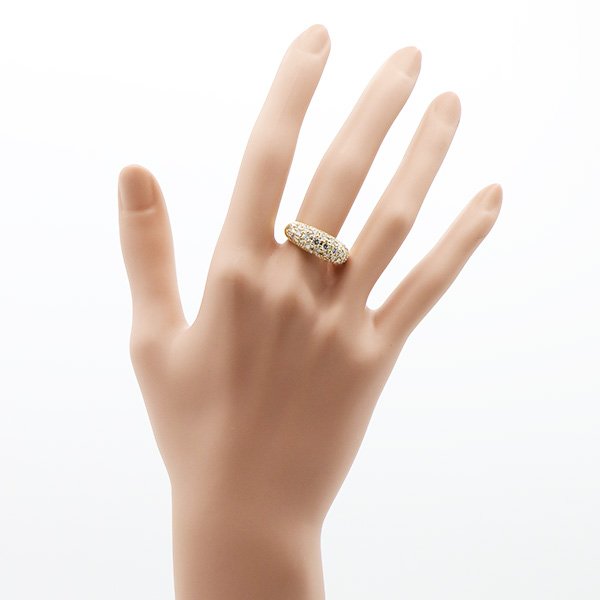 K18 ダイアイリリング 2.00ct 7.20g　装着イメージ