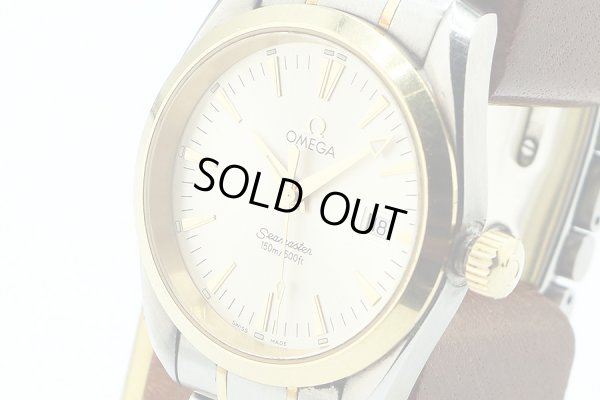 オメガ　シーマスター　アクアテラ　２３１８．３０　銀文字盤　サイド拡大