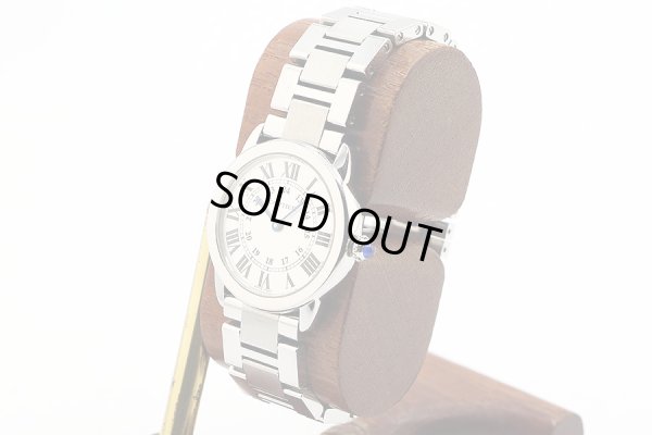 カルティエ　ロンドソロＳＭ　Ｗ６７０１００４　２９３３　銀文字盤　サイド