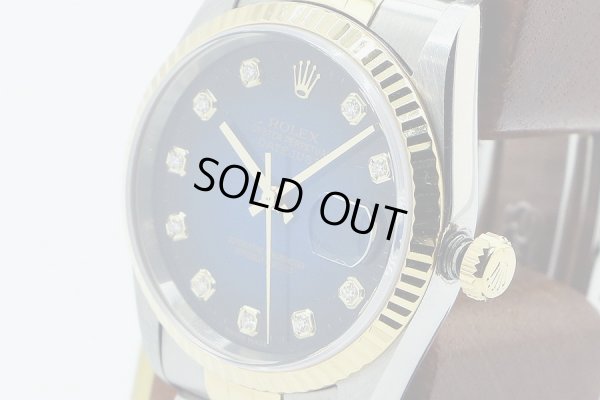 ロレックス　１６２３３Ｇ　青グラデーション文字盤　新１０Ｐ　Ｔ番（９９年）　サイド拡大