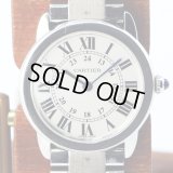 カルティエ　ロンドソロＳＭ　Ｗ６７０１００４　２９３３　銀文字盤