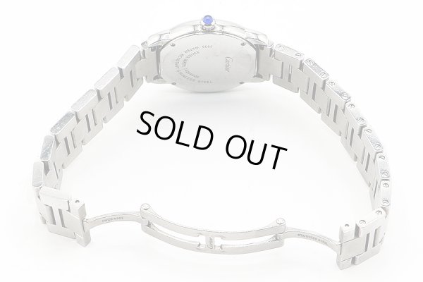 カルティエ　ロンドソロＳＭ　Ｗ６７０１００４　２９３３　銀文字盤　ブレス