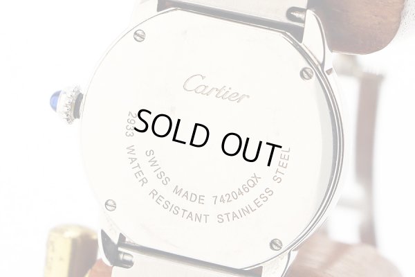 カルティエ　ロンドソロＳＭ　Ｗ６７０１００４　２９３３　銀文字盤　裏面拡大
