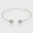 K18WG ダイアイリバングル 0.50ct 4.80g