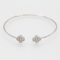 K18WG ダイアイリバングル 0.50ct 4.80g