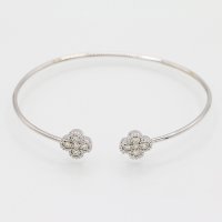 K18WG ダイアイリバングル 0.50ct 4.80g
