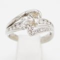 PT900 ダイアイリリング 0.88ct 0.54ct 8.20g