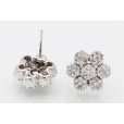 K18WG ダイアイリピアス 0.50ct*2 3.40g　留め具