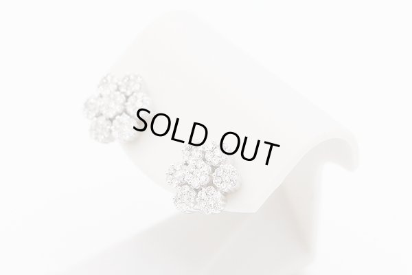 K18WG ダイアイリピアス 0.50ct*2 3.40g　サイド