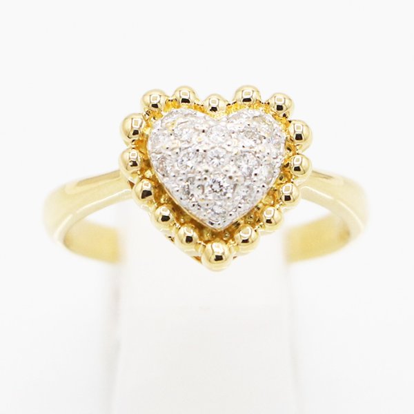K18 ダイアイリリング 0.20ct 4.10g