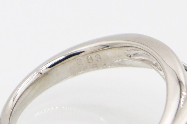 PT900 ダイアイリリング 0.88ct 0.54ct 8.20g　刻印(2)
