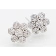 K18WG ダイアイリピアス 0.50ct*2 3.40g　表面拡大