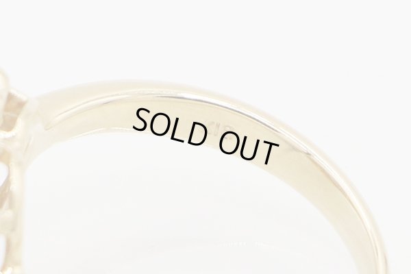 K18 ダイアイリリング 0.20ct 4.10g　刻印