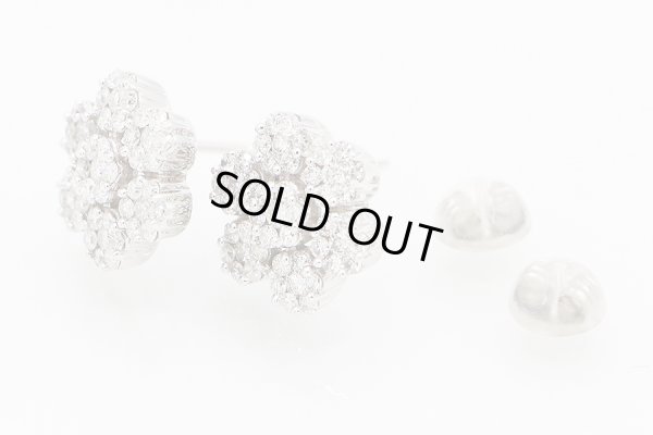 K18WG ダイアイリピアス 0.50ct*2 3.40g　留め具外したイメージ