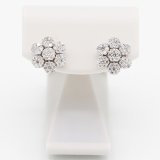 K18WG ダイアイリピアス 0.50ct*2 3.40g