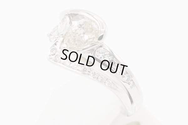 PT900 ダイアイリリング 0.88ct 0.54ct 8.20g　サイド