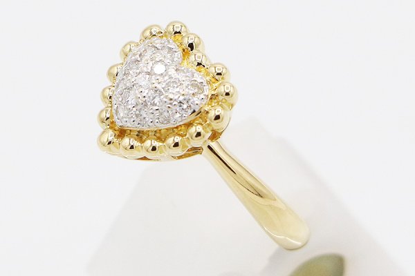 K18 ダイアイリリング 0.20ct 4.10g　サイド
