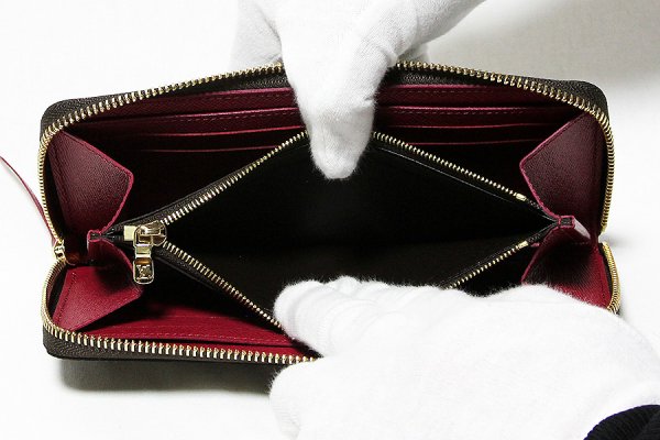 ルイ・ヴィトン　ポルトフォイユ・クレマンス M60742 フューシャ　中身